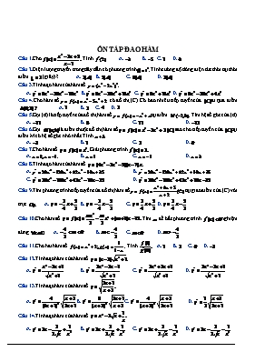Ôn tập về đạo hàm